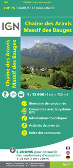 Ign Top 75 #032 Chaîne des Aravis, Massif des Bauges
