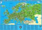 Carte d'Europe Illustrée Pour Enfants
