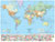 Carte Le Monde politique (plastifiée)