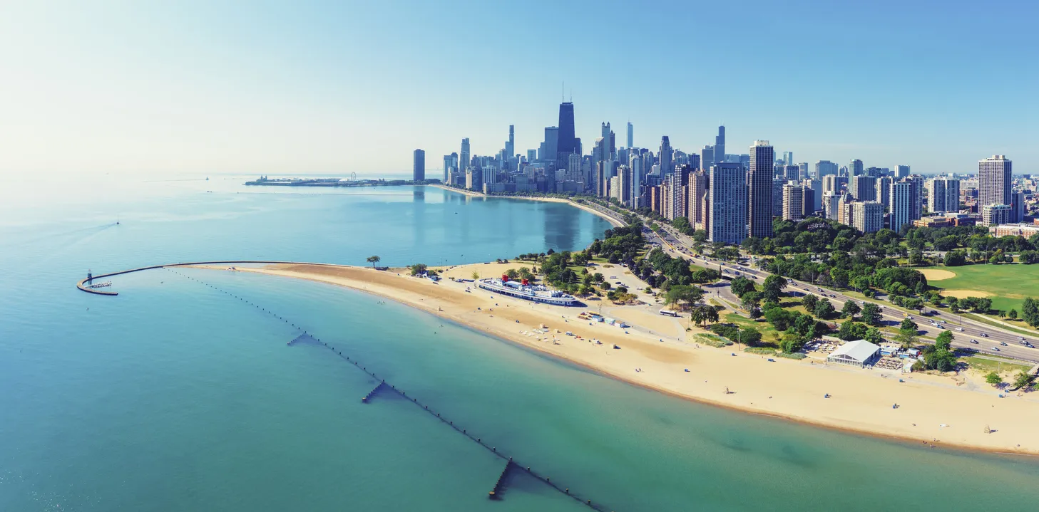Chicago et ses plages sur le lac Michigan © iStock / pawel.gaul