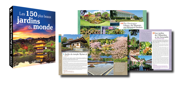 Les éditions Ulysse proposent un beau livre sur les 150 plus beaux jardins du monde 9782765860617-comm