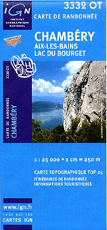 Ign Top 25 #3332 Ot Chambéry, Aix-les-Bains Lac du Bourget