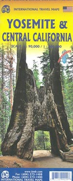 Yosemite National Park and Central California Map 1st Ed.