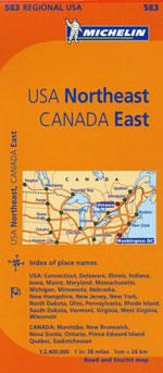 Carte #583 USA North Eastern, Eastern Canada