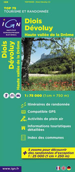 Ign Top 75 #009 Diois, Devoluy, Haute-Vallée de la Drôme
