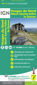 Ign Top 75 #027 Vosges du Nord, Mont Saint-Odile, le Donon