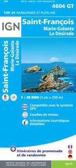 Ign Top 25 #4604 Gt St-François, Marie-Galante, la Désirade