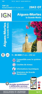 Ign Top 25 #2843 Ot Aigues-Mortes, la Grande-Motte