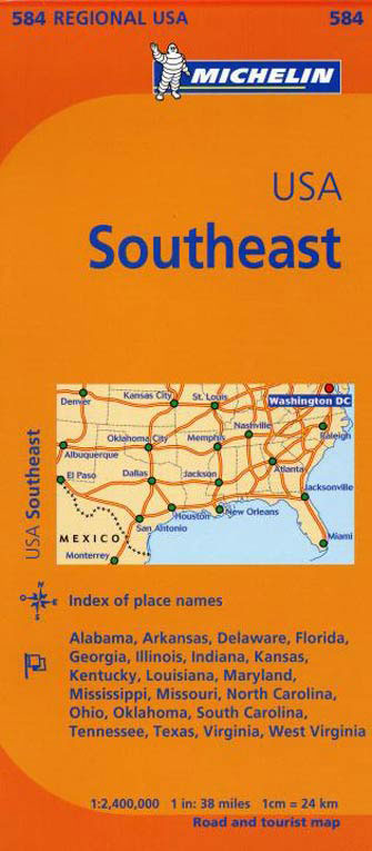 Carte #584 Etats-Unis Sud-Est