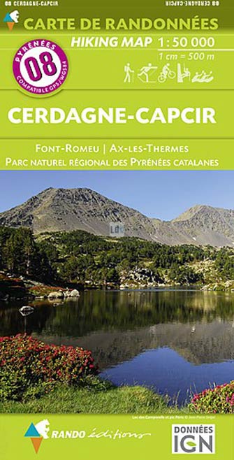 Carte Pyrénées #08 Cerdagne & Capcir, 6ème Éd.