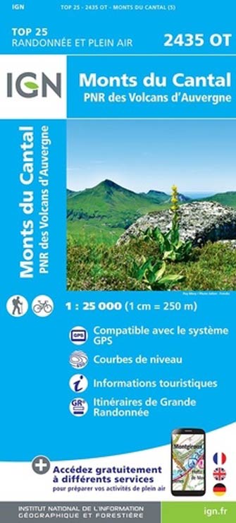 Ign Top 25 #2435 Ot Monts du Cantal, Parc Volcans d