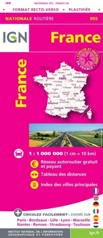Ign #955 France Maxi Format (Plastifiée)