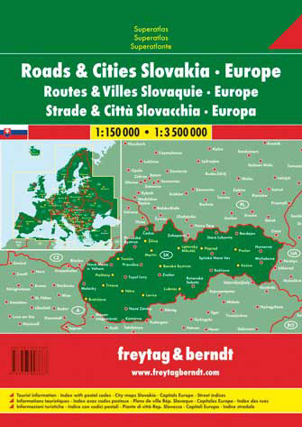 Atlas Slovaquie & Europe - Slovakia & Europe Road Atlas