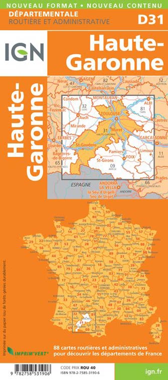 Ign Departement 31 Haute Garonne
