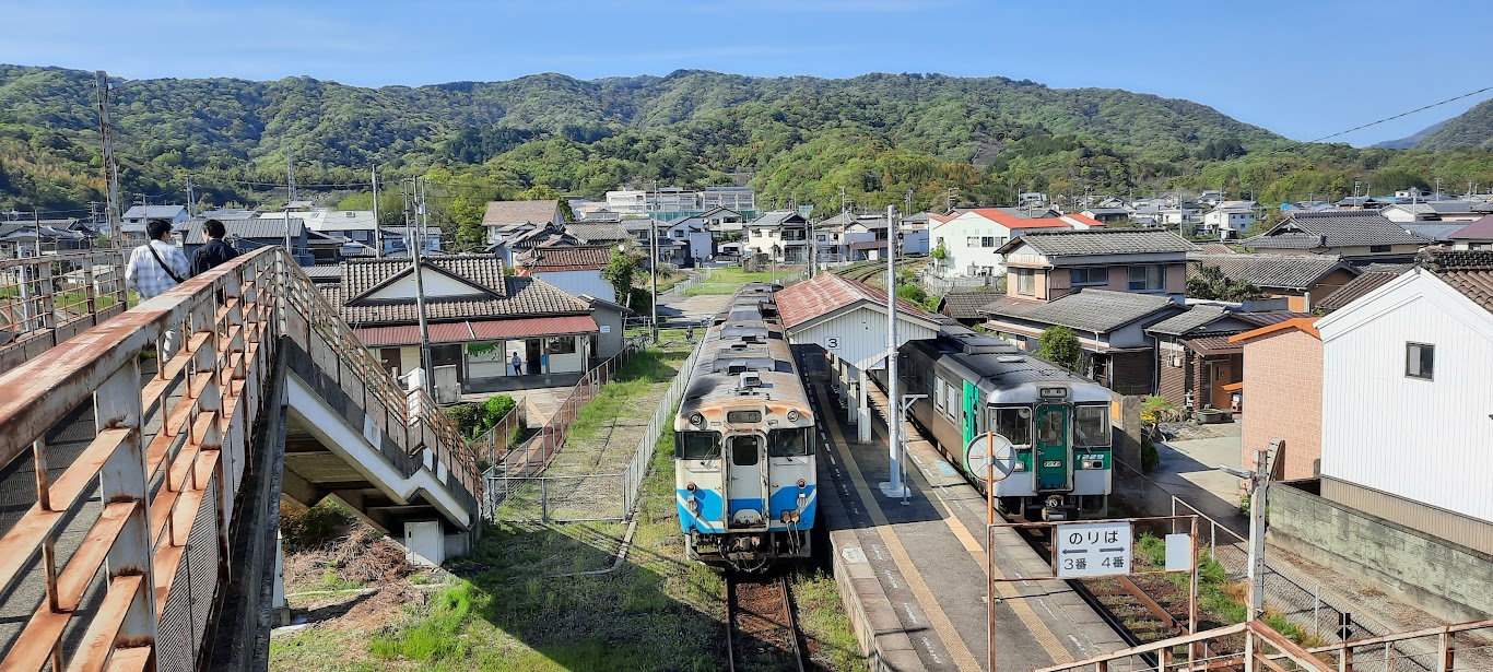 La gare de Ikenotani sur l'île de Shikoku; même de petits villages sont desservies par le train au Japon. Photo  © Daniel Desjardins