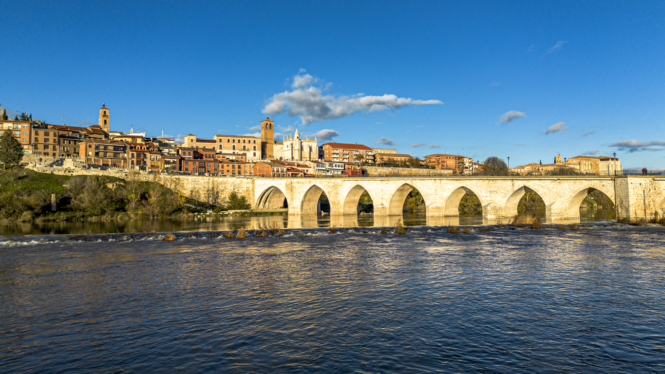 Vue de la ville de Valladolid, Castille-et-León, capitale de la province de Valladolid où l'on trouve l'appellation Rueda.  © iStock / Miguel Habano
