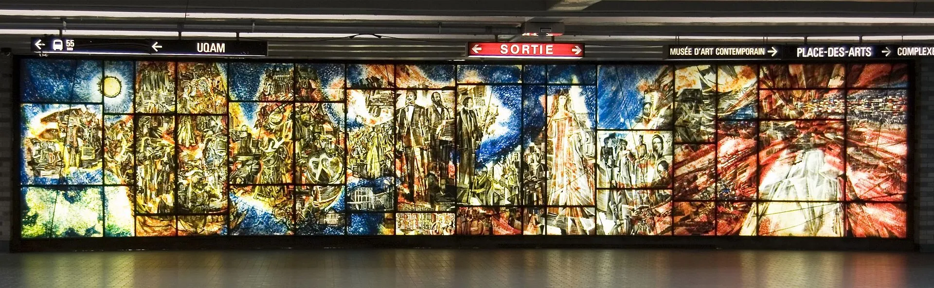 Murale de Frederick Back, station de métro Place-des-Arts 
©EMDX — Travail personnel
CC BY-SA 3.0