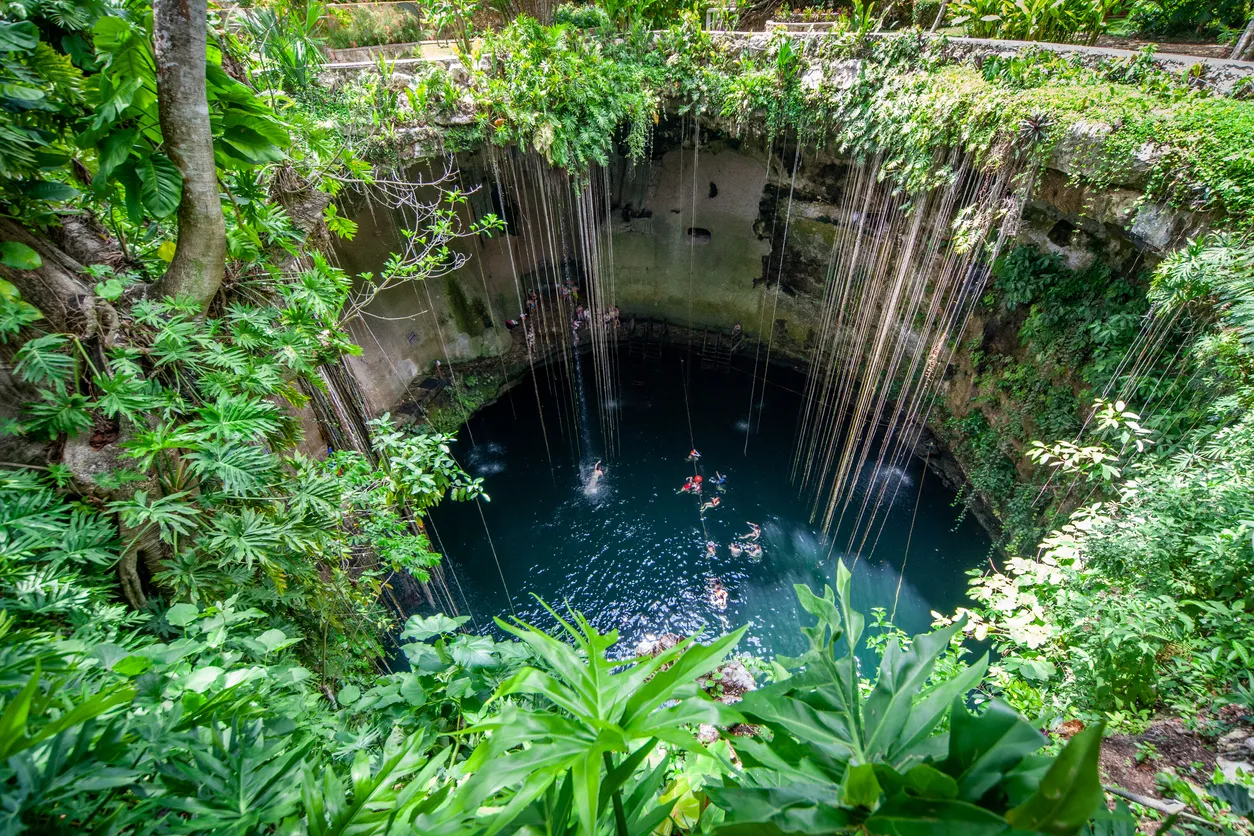 <i>Cenote</i> près de Chichen Itza, Yucatan, Mexique  ©  iStock / arthur enselme