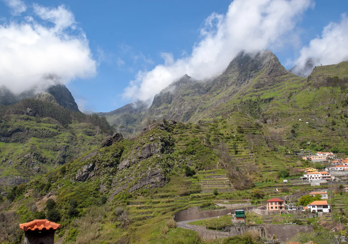 Vignobles en terrasse dans les environs de São Vicente sur la côte nord de l'île de Madère © iStock / wjarek