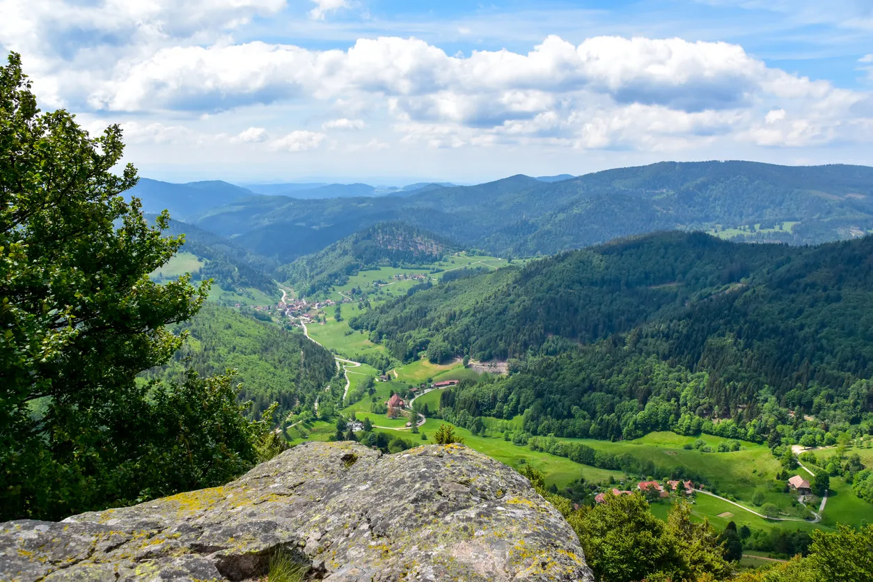 Vue panoramique sur la Forêt-Noire depuis le mont Belchen (Allemagne) - photo © iStock-Kuzmalo