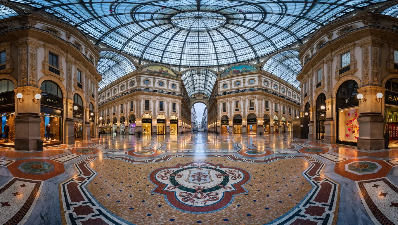 Mosaïque de la Galleria Vittorio Emanuele II à Milan, conçu par Giuseppe Mengoni en 1865
© iStock/anshar73