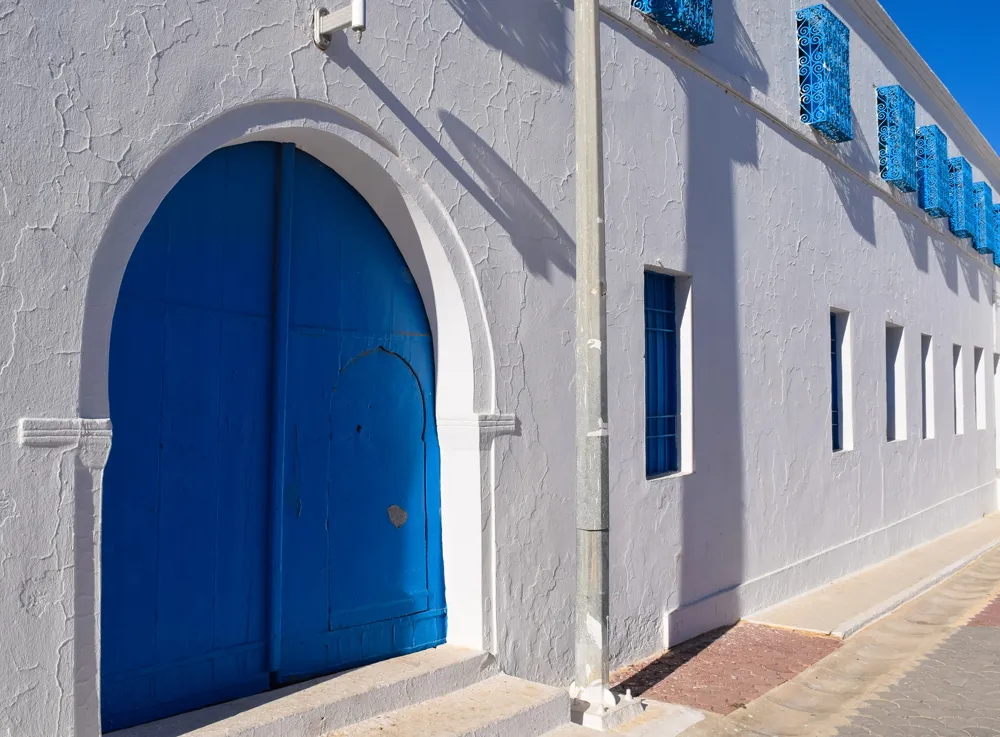Synagogue de la Ghriba, dans le quartier juif de Hara Sghira, dans le village d’Erriadh, sur l’île d