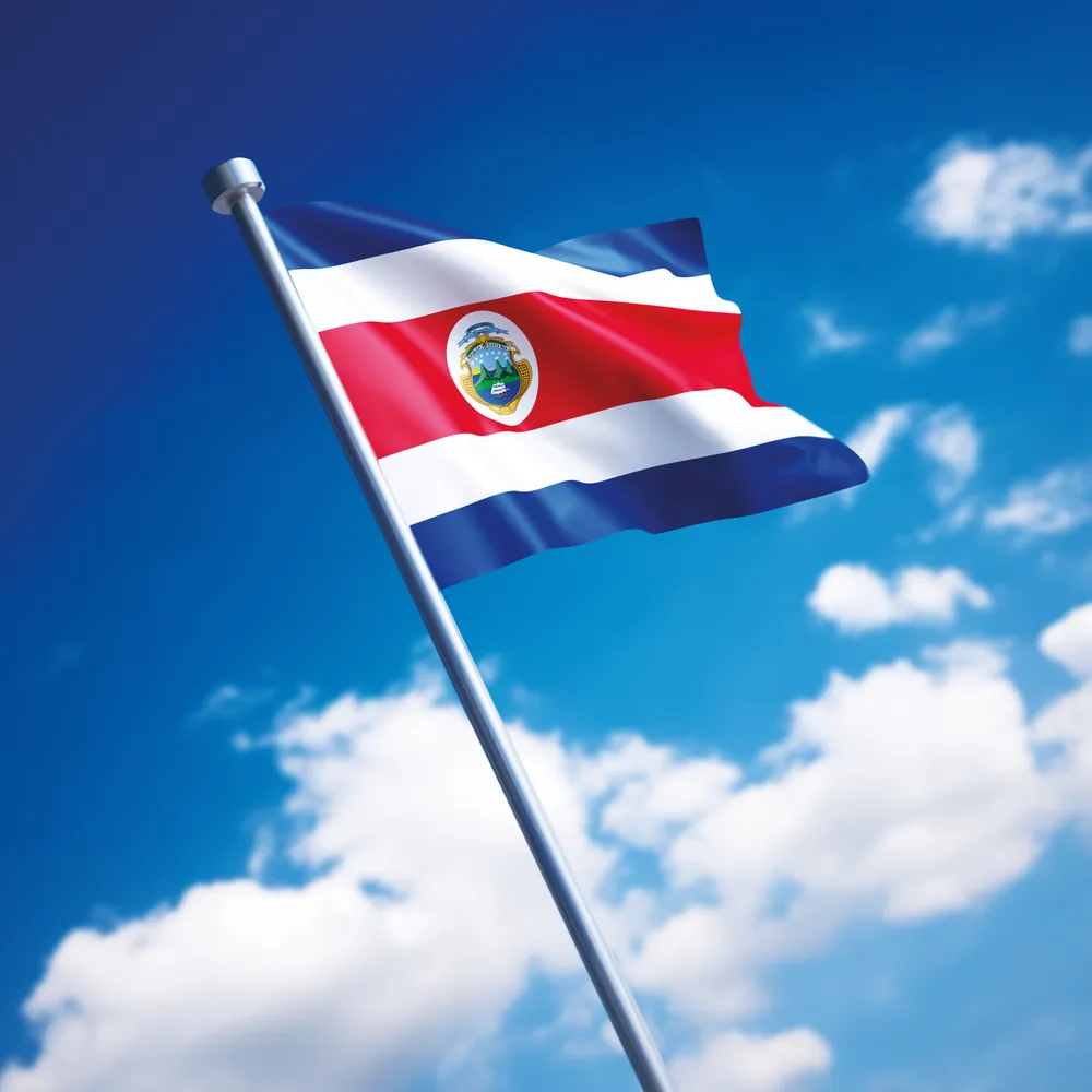 Le drapeau du Costa Rica.©iStockphoto/Bjoern Meyer